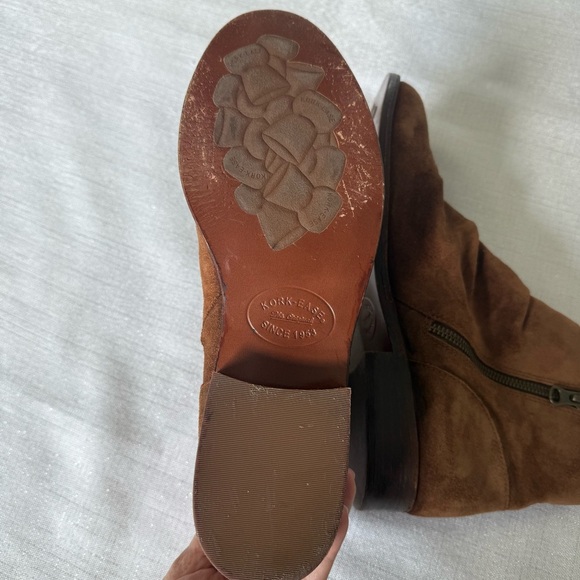 Kork-Ease Giba Ruched Ankle Bootie/Side Zip Size US 10M Brown Siena Suede - Picture 7 of 12